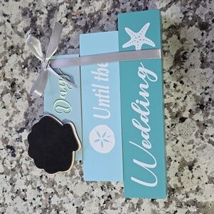 Days until the wedding sign